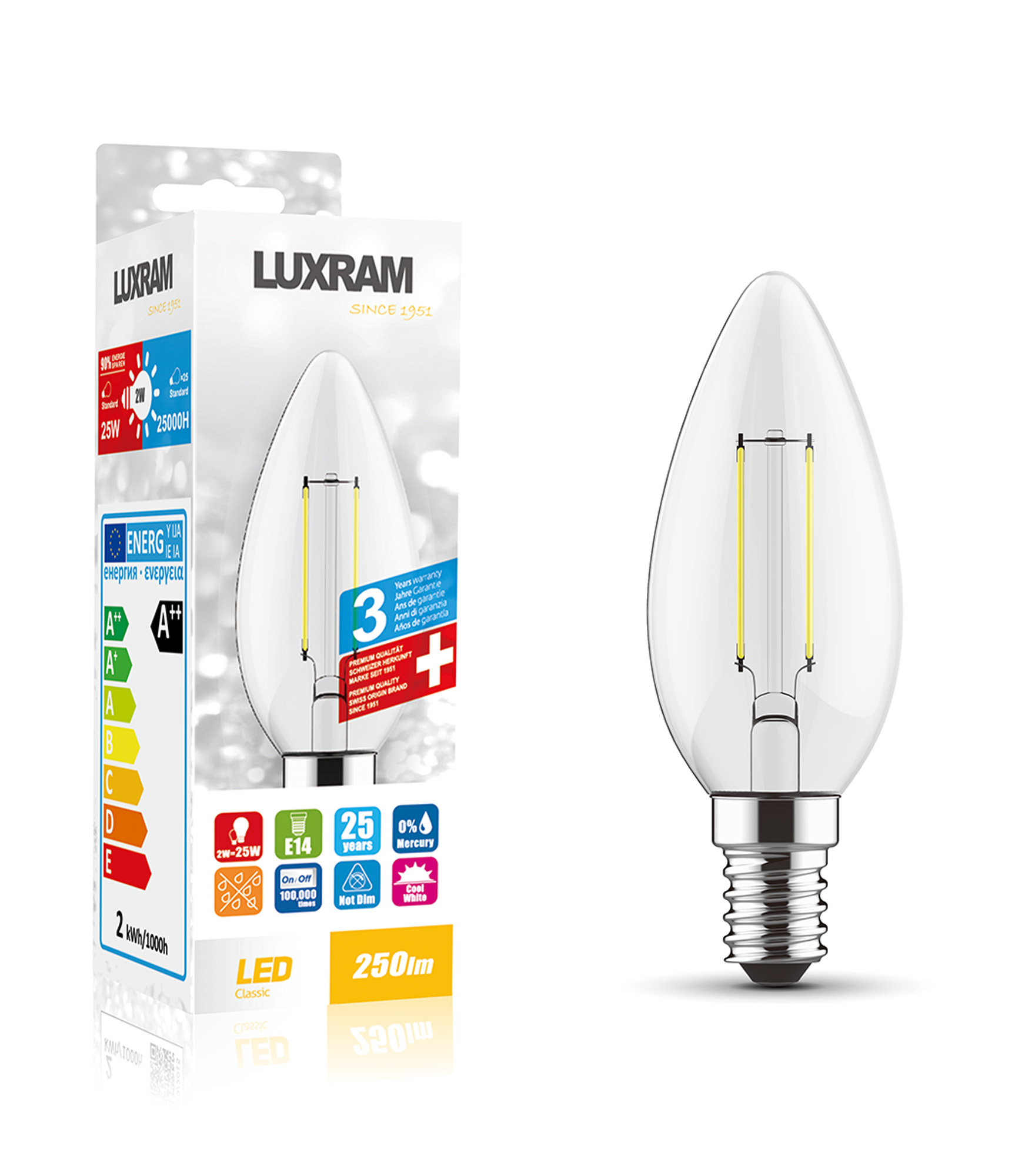 Value Classic LED Lamps Luxram Candle